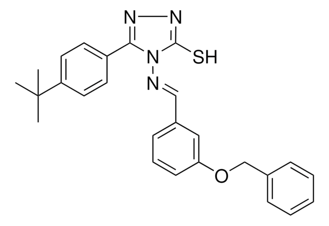 4-({(E)-[3-(BENZYLOXY)PHENYL]METHYLIDENE}AMINO)-5-(4-TERT-BUTYLPHENYL)-4H-1,2,4-TRIAZOLE-3-THIOL AldrichCPR