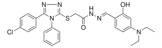 2-{[5-(4-CHLOROPHENYL)-4-PHENYL-4H-1,2,4-TRIAZOL-3-YL]SULFANYL}-N'-{(E)-[4-(DIETHYLAMINO)-2-HYDROXYPHENYL]METHYLIDENE}ACETOHYDRAZIDE AldrichCPR