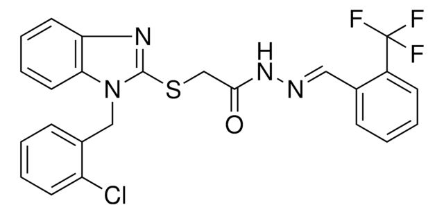 2-{[1-(2-CHLOROBENZYL)-1H-BENZIMIDAZOL-2-YL]SULFANYL}-N'-{(E)-[2-(TRIFLUOROMETHYL)PHENYL]METHYLIDENE}ACETOHYDRAZIDE AldrichCPR