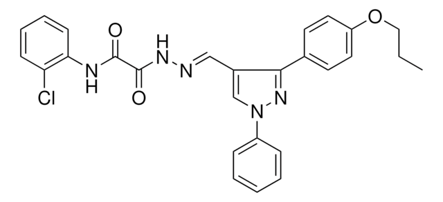 N-(2-CHLOROPHENYL)-2-OXO-2-((2E)-2-{[1-PHENYL-3-(4-PROPOXYPHENYL)-1H-PYRAZOL-4-YL]METHYLENE}HYDRAZINO)ACETAMIDE AldrichCPR