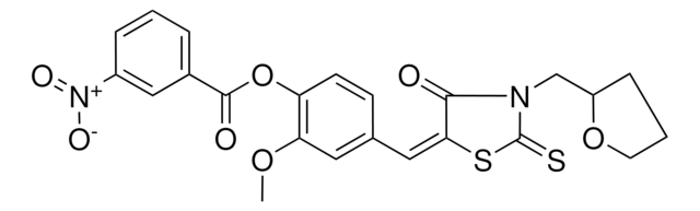 2-METHOXY-4-{(E)-[4-OXO-3-(TETRAHYDRO-2-FURANYLMETHYL)-2-THIOXO-1,3-THIAZOLIDIN-5-YLIDENE]METHYL}PHENYL 3-NITROBENZOATE AldrichCPR