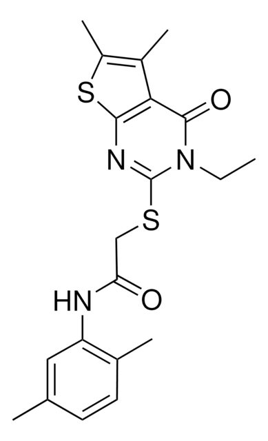 N-(2,5-DIMETHYLPHENYL)-2-[(3-ETHYL-5,6-DIMETHYL-4-OXO-3,4-DIHYDROTHIENO[2,3-D]PYRIMIDIN-2-YL)SULFANYL]ACETAMIDE AldrichCPR