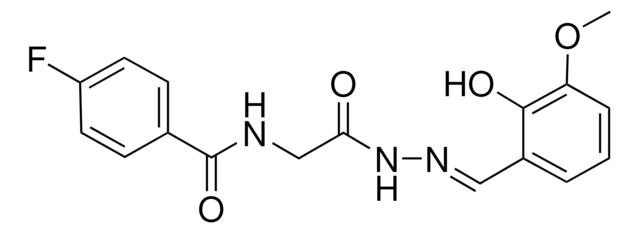 4-FLUORO-N-(2-(2-(2-HYDROXY-3-METHOXYBENZYLIDENE)HYDRAZINO)-2-OXOETHYL)BENZAMIDE AldrichCPR