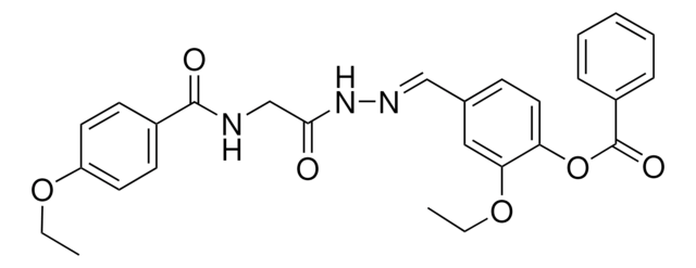 2-ETHOXY-4-(2-(((4-ETHOXYBENZOYL)AMINO)ACETYL)CARBOHYDRAZONOYL)PHENYL BENZOATE AldrichCPR