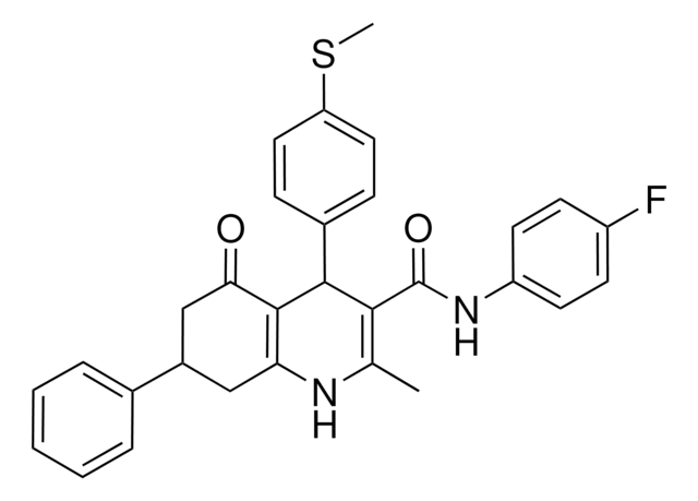 N-(4-FLUOROPHENYL)-2-METHYL-4-[4-(METHYLSULFANYL)PHENYL]-5-OXO-7-PHENYL-1,4,5,6,7,8-HEXAHYDRO-3-QUINOLINECARBOXAMIDE AldrichCPR