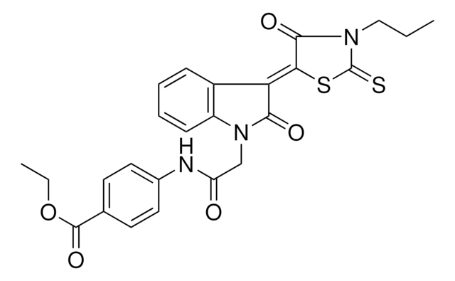 ETHYL 4-({[(3Z)-2-OXO-3-(4-OXO-3-PROPYL-2-THIOXO-1,3-THIAZOLIDIN-5-YLIDENE)-2,3-DIHYDRO-1H-INDOL-1-YL]ACETYL}AMINO)BENZOATE AldrichCPR