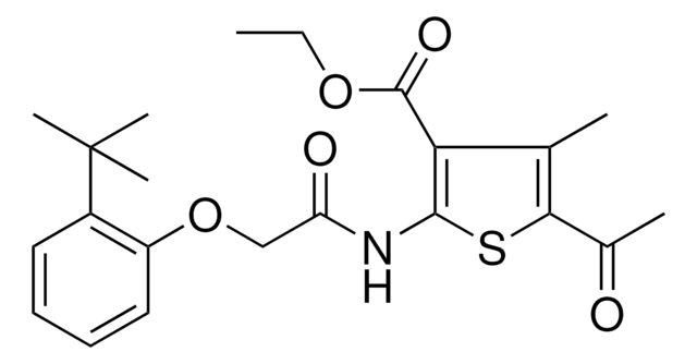 ETHYL 5-ACETYL-2-{[(2-TERT-BUTYLPHENOXY)ACETYL]AMINO}-4-METHYL-3-THIOPHENECARBOXYLATE AldrichCPR