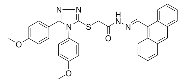 N'-[(E)-9-ANTHRYLMETHYLIDENE]-2-{[4,5-BIS(4-METHOXYPHENYL)-4H-1,2,4-TRIAZOL-3-YL]SULFANYL}ACETOHYDRAZIDE AldrichCPR