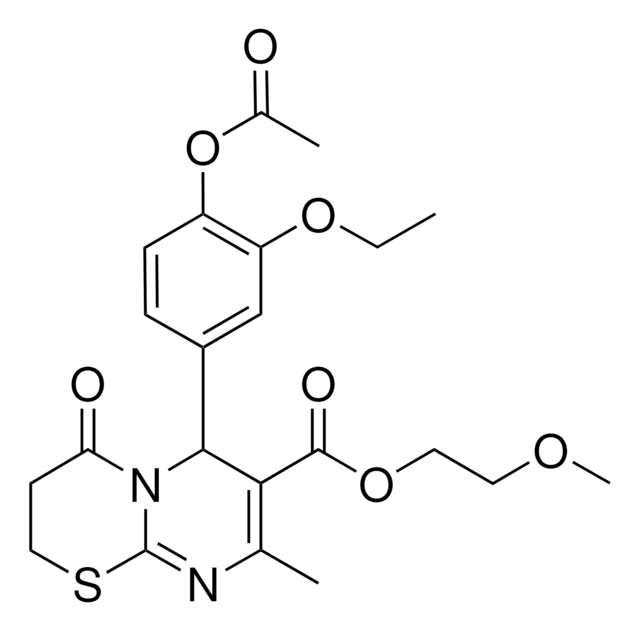 2-METHOXYETHYL 6-[4-(ACETYLOXY)-3-ETHOXYPHENYL]-8-METHYL-4-OXO-3,4-DIHYDRO-2H,6H-PYRIMIDO[2,1-B][1,3]THIAZINE-7-CARBOXYLATE AldrichCPR