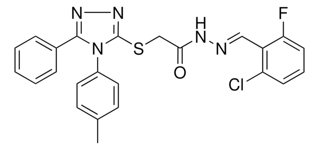 N'-[(E)-(2-CHLORO-6-FLUOROPHENYL)METHYLIDENE]-2-{[4-(4-METHYLPHENYL)-5-PHENYL-4H-1,2,4-TRIAZOL-3-YL]SULFANYL}ACETOHYDRAZIDE AldrichCPR