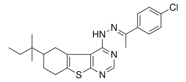 (1E)-1-(4-CHLOROPHENYL)ETHANONE (6-TERT-PENTYL-5,6,7,8-TETRAHYDRO[1]BENZOTHIENO[2,3-D]PYRIMIDIN-4-YL)HYDRAZONE AldrichCPR