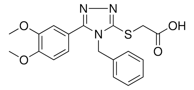 ((4-BENZYL-5-(3,4-DIMETHOXYPHENYL)-4H-1,2,4-TRIAZOL-3-YL)THIO)ACETIC ACID AldrichCPR