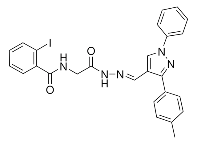 2-IODO-N-[2-((2E)-2-{[3-(4-METHYLPHENYL)-1-PHENYL-1H-PYRAZOL-4-YL]METHYLENE}HYDRAZINO)-2-OXOETHYL]BENZAMIDE AldrichCPR