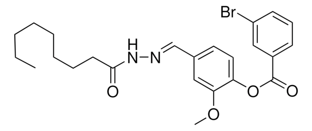 2-METHOXY-4-(2-NONANOYLCARBOHYDRAZONOYL)PHENYL 3-BROMOBENZOATE AldrichCPR