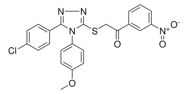 2-{[5-(4-CHLOROPHENYL)-4-(4-METHOXYPHENYL)-4H-1,2,4-TRIAZOL-3-YL]SULFANYL}-1-(3-NITROPHENYL)ETHANONE AldrichCPR