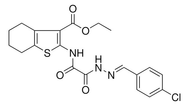 ETHYL 2-{[[(2E)-2-(4-CHLOROBENZYLIDENE)HYDRAZINO](OXO)ACETYL]AMINO}-4,5,6,7-TETRAHYDRO-1-BENZOTHIOPHENE-3-CARBOXYLATE AldrichCPR