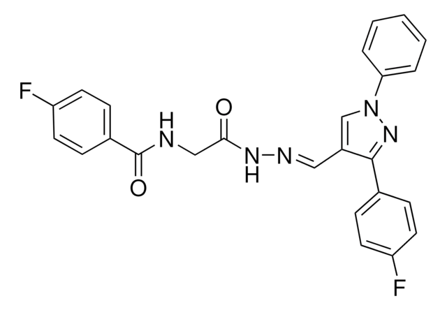 4-FLUORO-N-(2-(2-((3-(4-FLUOROPHENYL)-1-PHENYL-1H-PYRAZOL-4-YL)METHYLENE)HYDRAZINO)-2-OXOETHYL)BENZAMIDE AldrichCPR