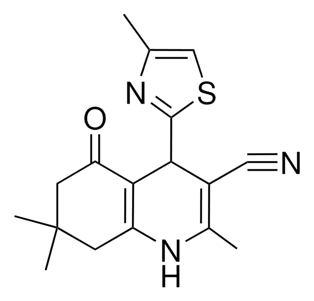 2,7,7-TRIMETHYL-4-(4-METHYL-1,3-THIAZOL-2-YL)-5-OXO-1,4,5,6,7,8-HEXAHYDRO-3-QUINOLINECARBONITRILE AldrichCPR