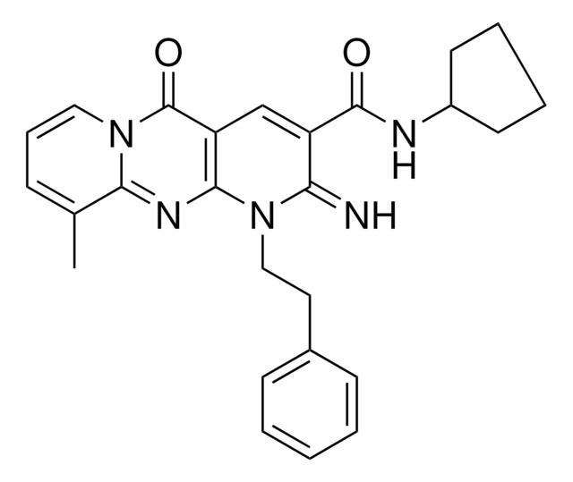 N-CYCLOPENTYL-2-IMINO-10-METHYL-5-OXO-1-(2-PHENYLETHYL)-1,5-DIHYDRO-2H-DIPYRIDO[1,2-A:2,3-D]PYRIMIDINE-3-CARBOXAMIDE AldrichCPR