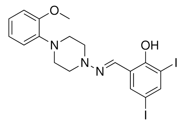 2,4-DIIODO-6-(((4-(2-METHOXYPHENYL)-1-PIPERAZINYL)IMINO)METHYL)PHENOL AldrichCPR