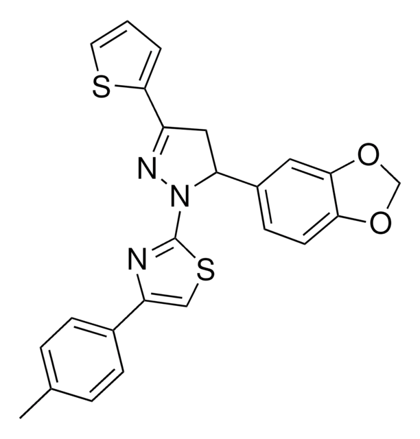 2-[5-(1,3-BENZODIOXOL-5-YL)-3-(2-THIENYL)-4,5-DIHYDRO-1H-PYRAZOL-1-YL]-4-(4-METHYLPHENYL)-1,3-THIAZOLE AldrichCPR