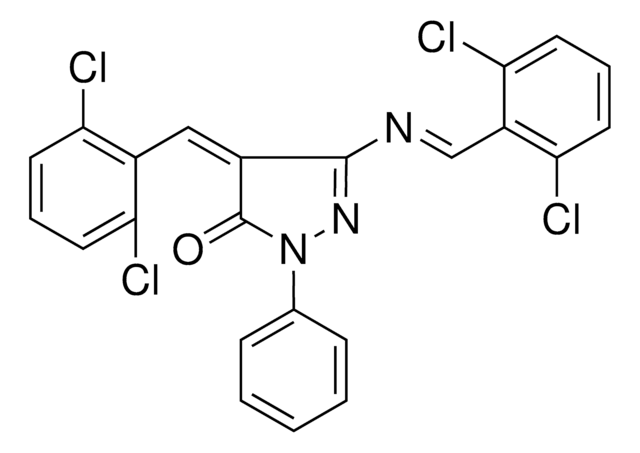 (4Z)-4-(2,6-DICHLOROBENZYLIDENE)-5-{[(E)-(2,6-DICHLOROPHENYL)METHYLIDENE]AMINO}-2-PHENYL-2,4-DIHYDRO-3H-PYRAZOL-3-ONE AldrichCPR