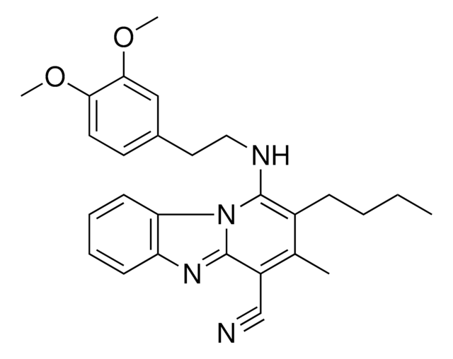 2-BUTYL-1-{[2-(3,4-DIMETHOXYPHENYL)ETHYL]AMINO}-3-METHYLPYRIDO[1,2-A]BENZIMIDAZOLE-4-CARBONITRILE AldrichCPR