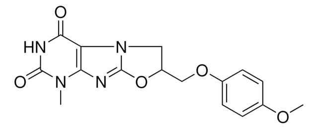 7-((4-MEO-PHENOXY)ME)-1-ME-6,7-DIHYDRO(1,3)OXAZOLO(2,3-F)PURINE-2,4(1H,3H)-DIONE AldrichCPR