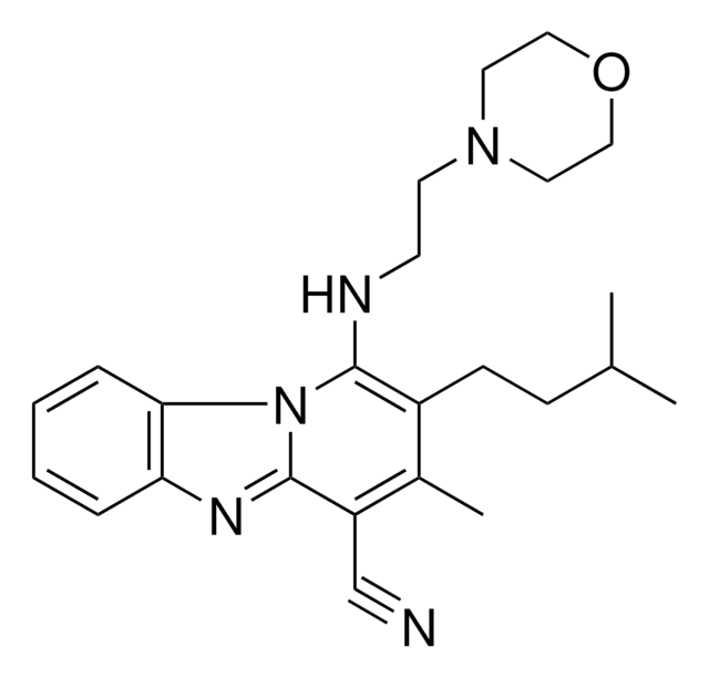 2-ISOPENTYL-3-METHYL-1-{[2-(4-MORPHOLINYL)ETHYL]AMINO}PYRIDO[1,2-A]BENZIMIDAZOLE-4-CARBONITRILE AldrichCPR