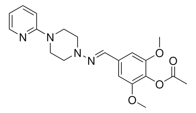 2,6-DIMETHOXY-4-(((4-(2-PYRIDINYL)-1-PIPERAZINYL)IMINO)METHYL)PHENYL ACETATE AldrichCPR