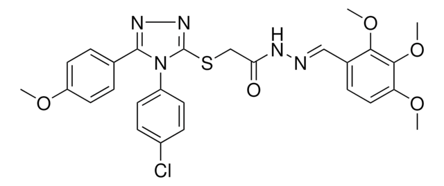 2-{[4-(4-CHLOROPHENYL)-5-(4-METHOXYPHENYL)-4H-1,2,4-TRIAZOL-3-YL]SULFANYL}-N'-[(E)-(2,3,4-TRIMETHOXYPHENYL)METHYLIDENE]ACETOHYDRAZIDE AldrichCPR