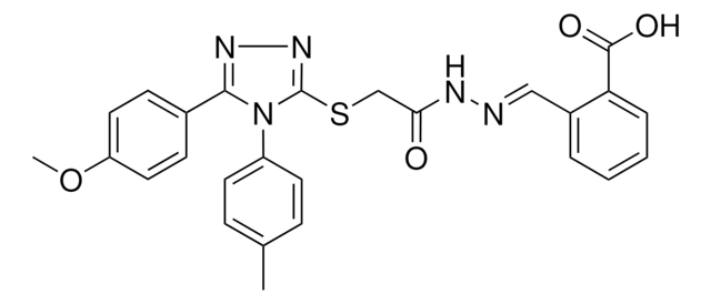 2-{(E)-[({[5-(4-METHOXYPHENYL)-4-(4-METHYLPHENYL)-4H-1,2,4-TRIAZOL-3-YL]SULFANYL}ACETYL)HYDRAZONO]METHYL}BENZOIC ACID AldrichCPR