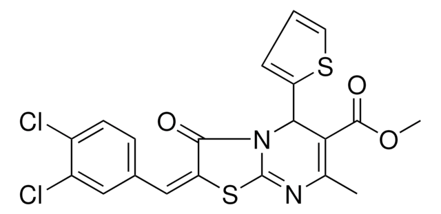 METHYL (2E)-2-(3,4-DICHLOROBENZYLIDENE)-7-METHYL-3-OXO-5-(2-THIENYL)-2,3-DIHYDRO-5H-[1,3]THIAZOLO[3,2-A]PYRIMIDINE-6-CARBOXYLATE AldrichCPR