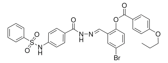 4-BROMO-2-[(E)-({4-[(PHENYLSULFONYL)AMINO]BENZOYL}HYDRAZONO)METHYL]PHENYL 4-PROPOXYBENZOATE AldrichCPR