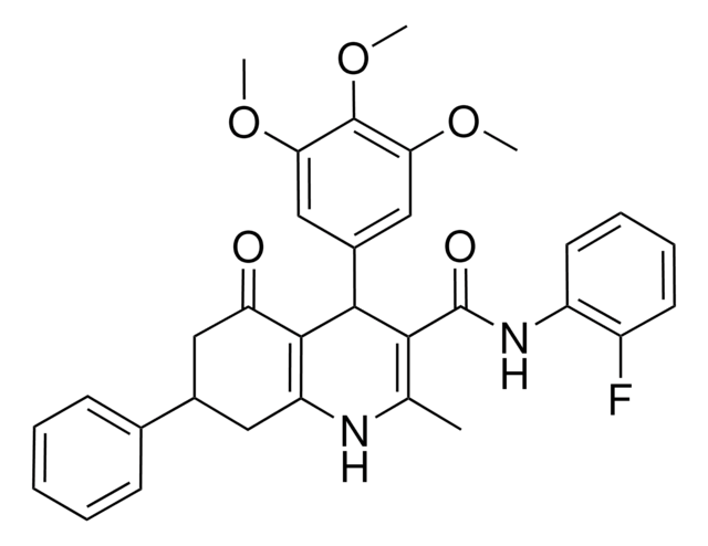 N-(2-FLUOROPHENYL)-2-METHYL-5-OXO-7-PHENYL-4-(3,4,5-TRIMETHOXYPHENYL)-1,4,5,6,7,8-HEXAHYDRO-3-QUINOLINECARBOXAMIDE AldrichCPR