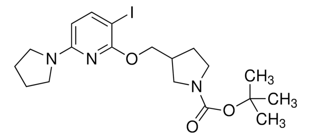 tert-Butyl 3-((3-iodo-6-(pyrrolidin-1-yl)pyridin-2-yloxy)methyl)pyrrolidine-1-carboxylate AldrichCPR