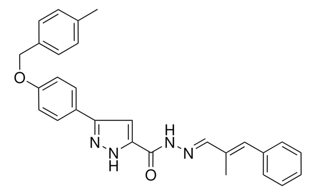 3-{4-[(4-METHYLBENZYL)OXY]PHENYL}-N'-[(E,2E)-2-METHYL-3-PHENYL-2-PROPENYLIDENE]-1H-PYRAZOLE-5-CARBOHYDRAZIDE AldrichCPR