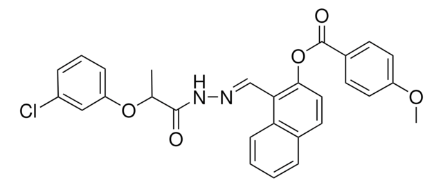 1-((E)-{2-[2-(3-CHLOROPHENOXY)PROPANOYL]HYDRAZONO}METHYL)-2-NAPHTHYL 4-METHOXYBENZOATE AldrichCPR