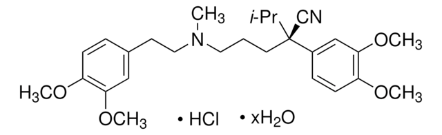 S(&#8722;)-Verapamil hydrochloride hydrate &#8805;98% (HPLC), powder