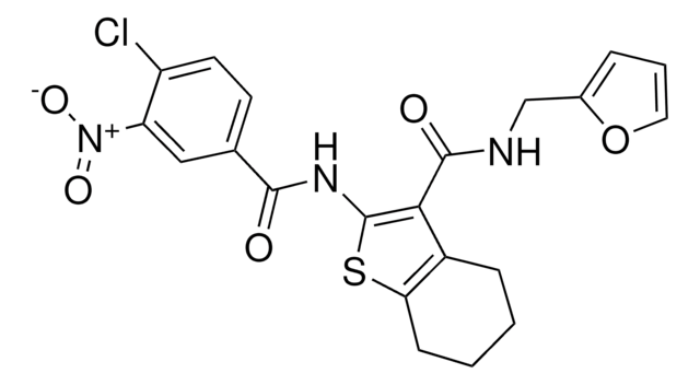 2-[(4-CHLORO-3-NITROBENZOYL)AMINO]-N-(2-FURYLMETHYL)-4,5,6,7-TETRAHYDRO-1-BENZOTHIOPHENE-3-CARBOXAMIDE AldrichCPR