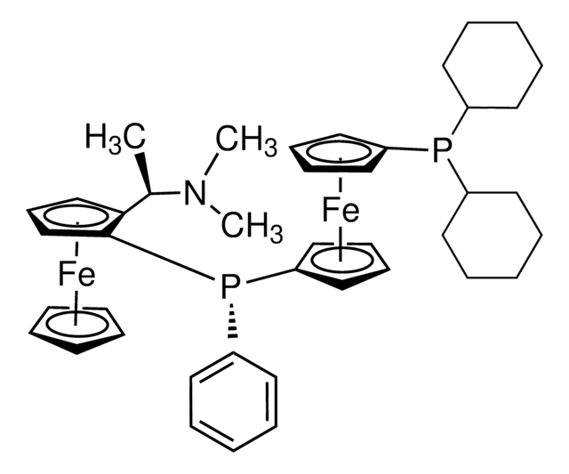 1-Dicyclohexylphosphino-1&#8242;-{(S)-{(SP)-2-[(R)-1-(dimethylamino)ethyl]ferrocenyl}phenylphosphino}ferrocene 97%, &#8805;97%