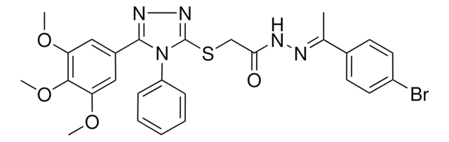 N'-[(E)-1-(4-BROMOPHENYL)ETHYLIDENE]-2-{[4-PHENYL-5-(3,4,5-TRIMETHOXYPHENYL)-4H-1,2,4-TRIAZOL-3-YL]SULFANYL}ACETOHYDRAZIDE AldrichCPR