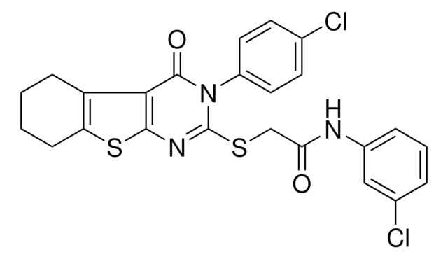 N-(3-CHLOROPHENYL)-2-{[3-(4-CHLOROPHENYL)-4-OXO-3,4,5,6,7,8-HEXAHYDRO[1]BENZOTHIENO[2,3-D]PYRIMIDIN-2-YL]SULFANYL}ACETAMIDE AldrichCPR