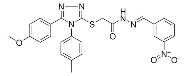 2-{[5-(4-METHOXYPHENYL)-4-(4-METHYLPHENYL)-4H-1,2,4-TRIAZOL-3-YL]SULFANYL}-N'-[(E)-(3-NITROPHENYL)METHYLIDENE]ACETOHYDRAZIDE AldrichCPR