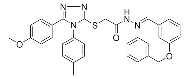 N'-{(E)-[3-(BENZYLOXY)PHENYL]METHYLIDENE}-2-{[5-(4-METHOXYPHENYL)-4-(4-METHYLPHENYL)-4H-1,2,4-TRIAZOL-3-YL]SULFANYL}ACETOHYDRAZIDE AldrichCPR