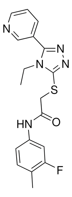 2-{[4-ETHYL-5-(3-PYRIDINYL)-4H-1,2,4-TRIAZOL-3-YL]SULFANYL}-N-(3-FLUORO-4-METHYLPHENYL)ACETAMIDE AldrichCPR