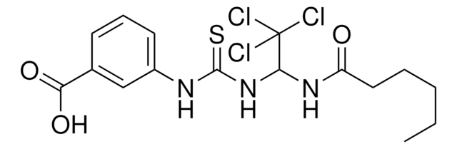 3-((((2,2,2-TRICHLORO-1-(HEXANOYLAMINO)ET)AMINO)CARBOTHIOYL)AMINO)BENZOIC ACID AldrichCPR