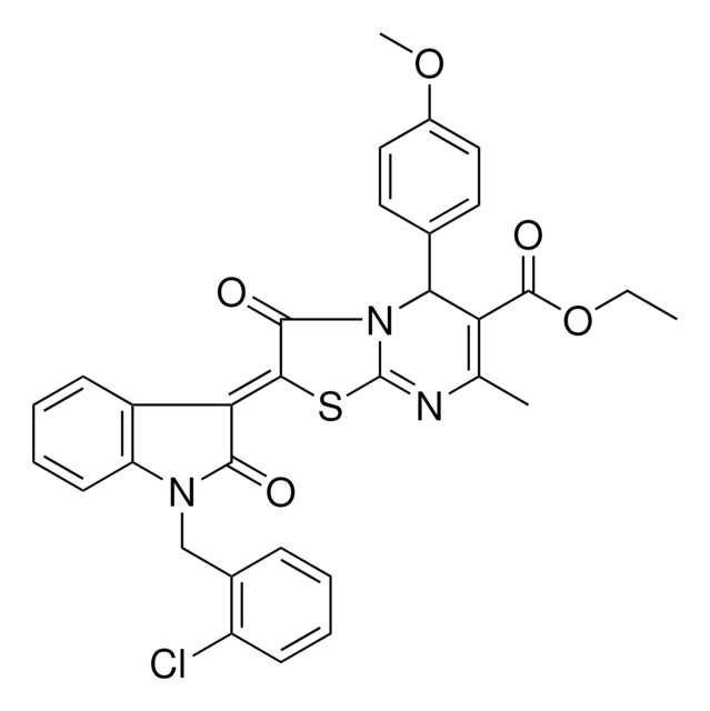 ETHYL (2Z)-2-[1-(2-CHLOROBENZYL)-2-OXO-1,2-DIHYDRO-3H-INDOL-3-YLIDENE]-5-(4-METHOXYPHENYL)-7-METHYL-3-OXO-2,3-DIHYDRO-5H-[1,3]THIAZOLO[3,2-A]PYRIMIDINE-6-CARBOXYLATE AldrichCPR