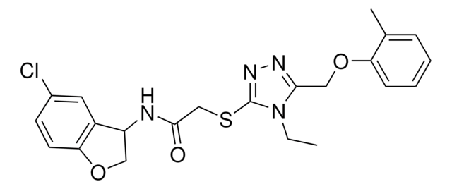 N-(5-CHLORO-2,3-DIHYDRO-1-BENZOFURAN-3-YL)-2-([4-ETHYL-5-[(2-METHYLPHENOXY)METHYL]-4H-1,2,4-TRIAZOL-3-YL]SULFANYL)ACETAMIDE AldrichCPR