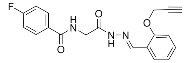 4-FLUORO-N-(2-OXO-2-(2-(2-(2-PROPYNYLOXY)BENZYLIDENE)HYDRAZINO)ETHYL)BENZAMIDE AldrichCPR